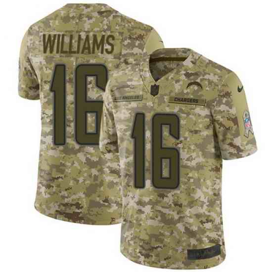 Nike Chargers #16 Tyrell Williams Camo Mens Stitched NFL Limited 2018 Salute To Service Jersey